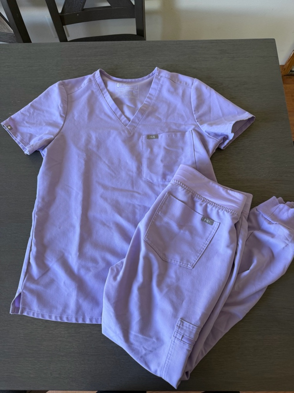 Lavender Dew Set - V-Neck Top & Cargo Jogger Pants